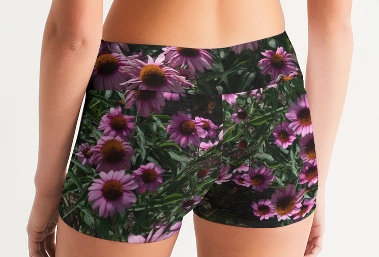 Women's Mid-Rise Yoga Shorts PHOTOSYNTHESIS