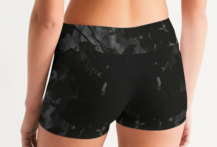 Women's Mid-Rise Yoga Shorts DARK BUT SENSITIVE