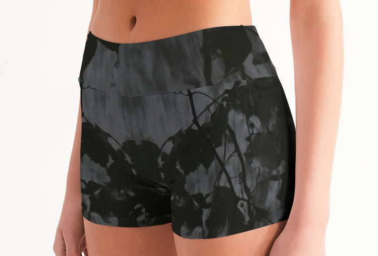 Women's Mid-Rise Yoga Shorts DARK BUT SENSITIVE