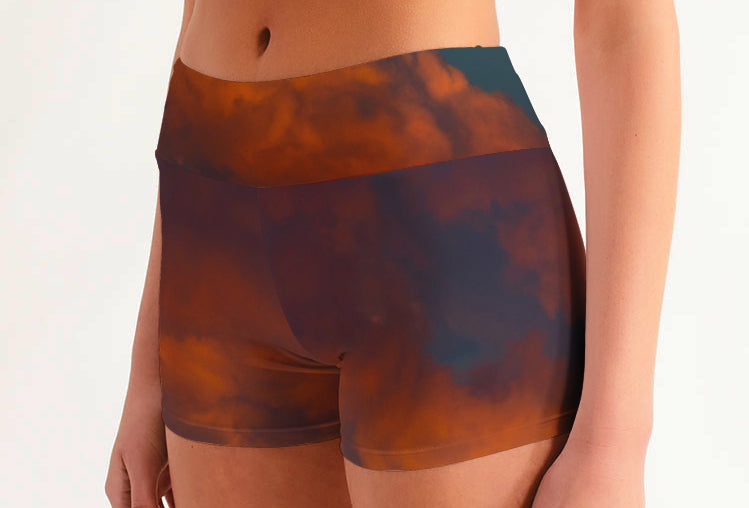 Women's Mid-Rise Yoga Shorts TWILINGHT