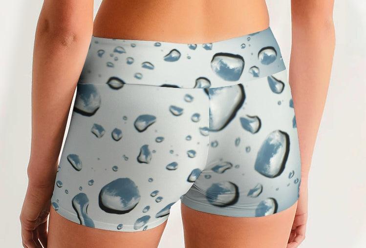 Women's Mid-Rise Yoga Shorts DROPS OF FEELING