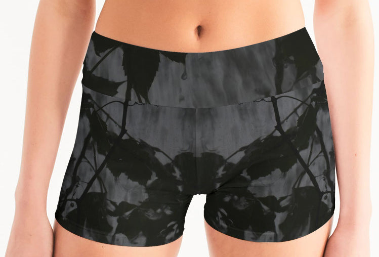 Women's Mid-Rise Yoga Shorts DARK BUT SENSITIVE