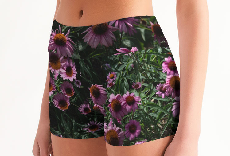 Women's Mid-Rise Yoga Shorts PHOTOSYNTHESIS