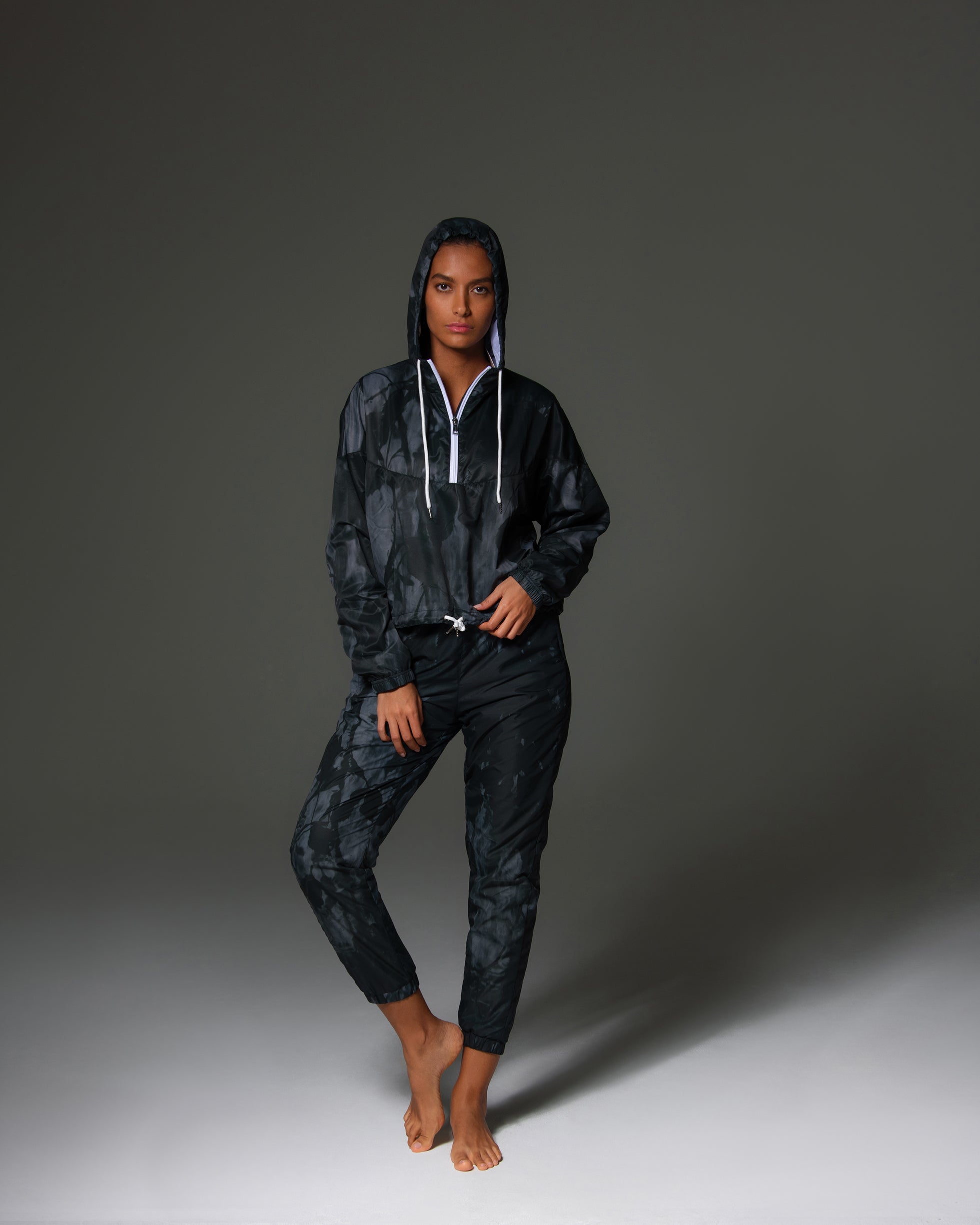 Women's Cropped Windbreaker DARK BUT SENSITIVE