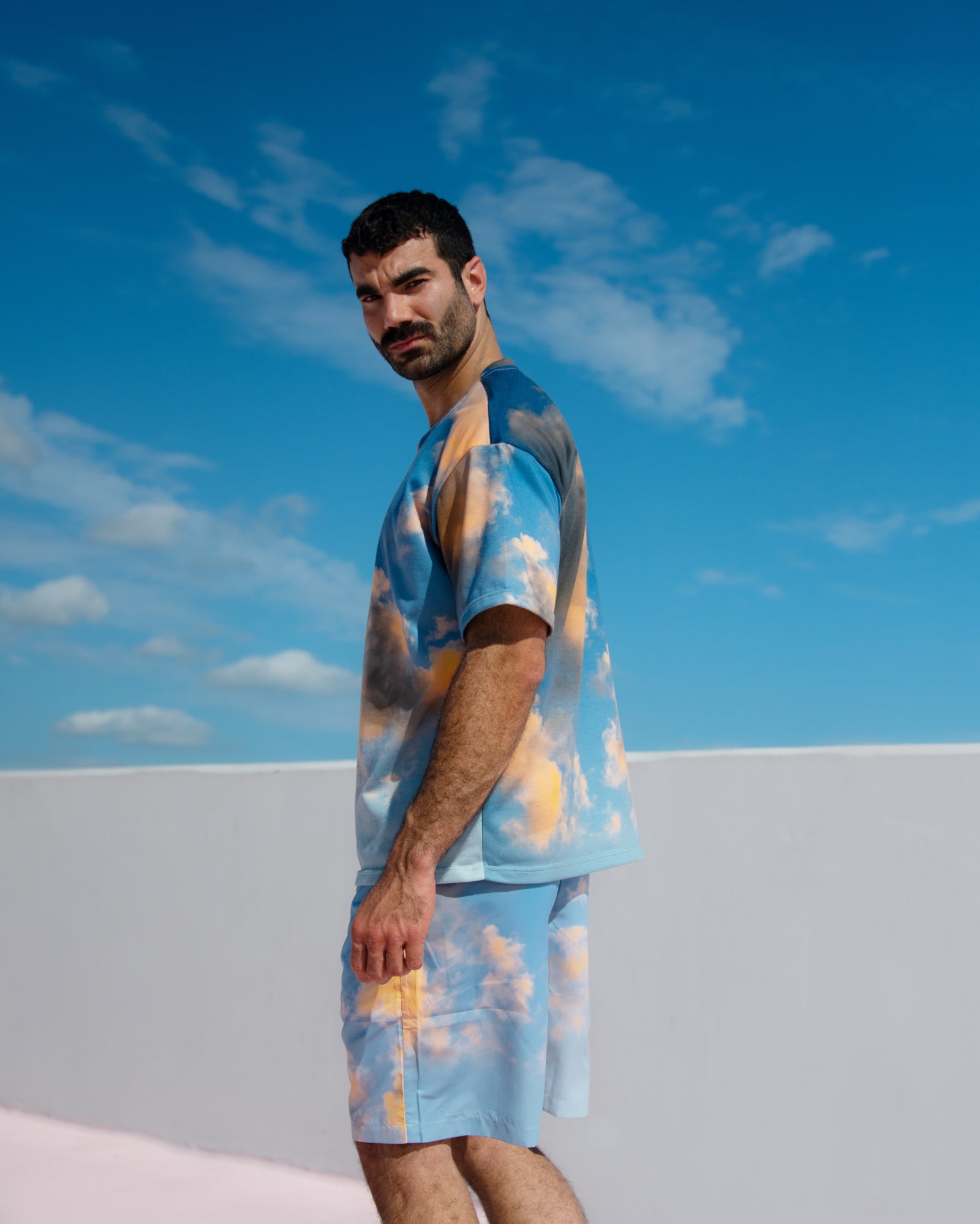 knit oversize tee CELESTIAL