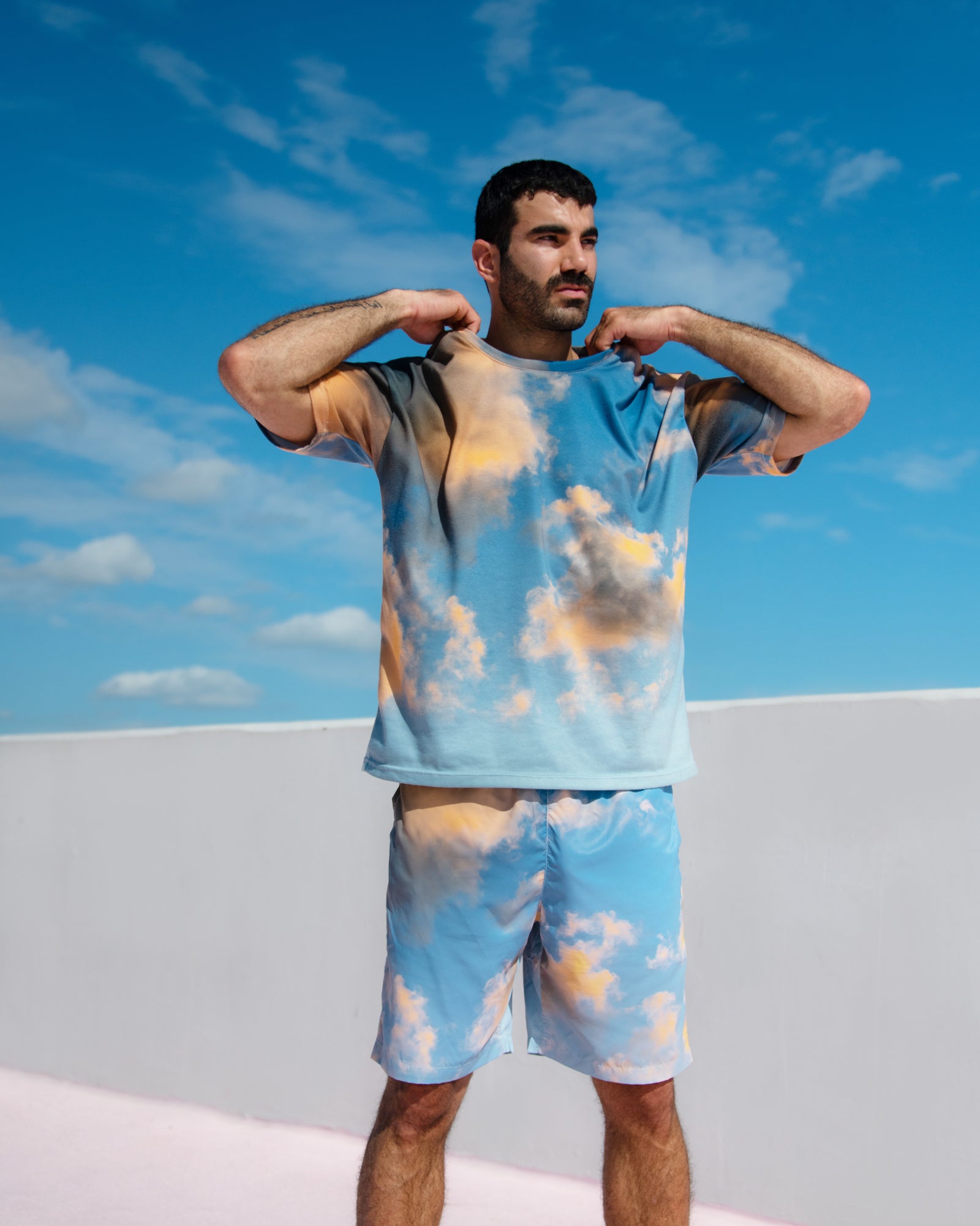 knit oversize tee CELESTIAL