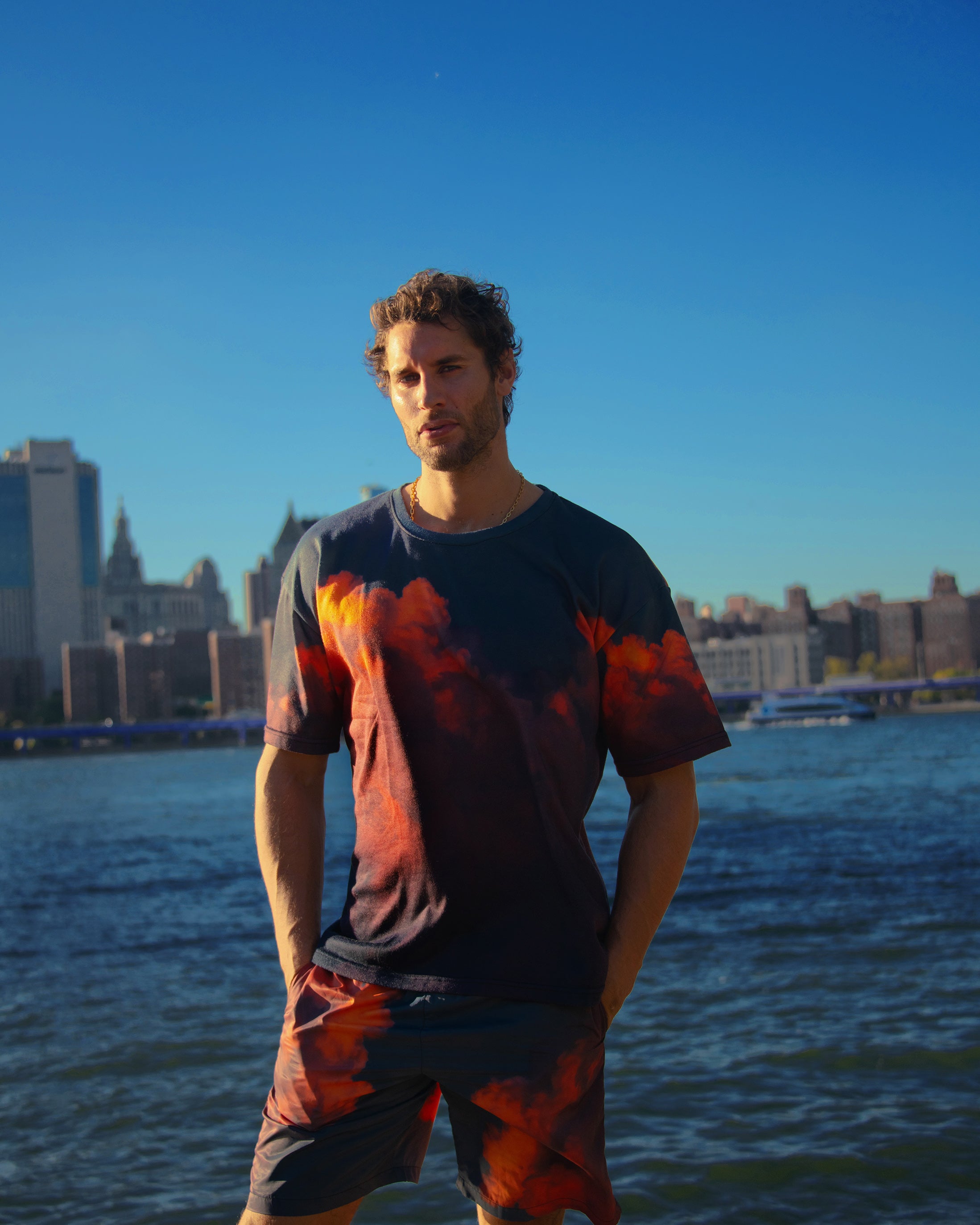 knit oversize tee TWILIGHT