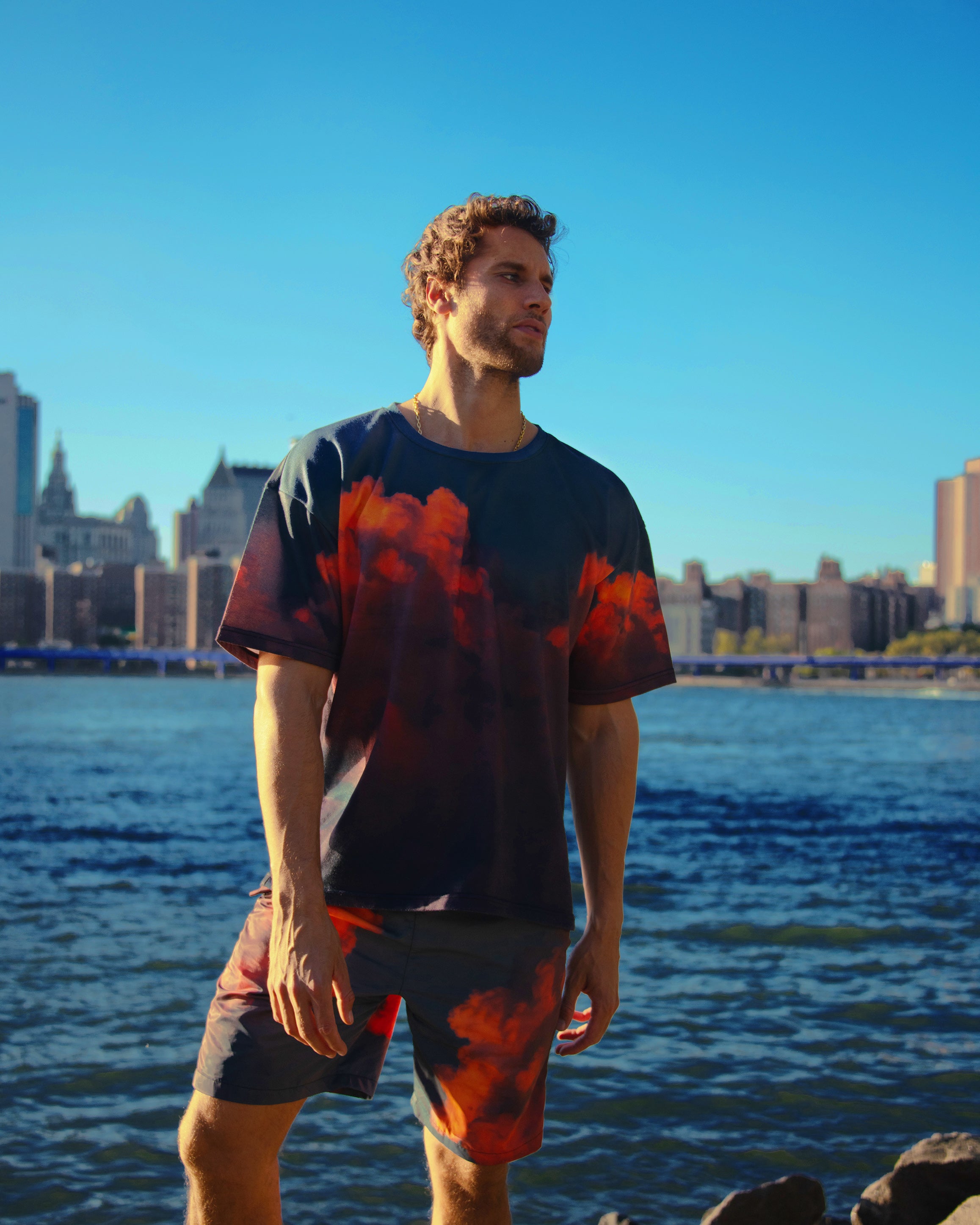 knit oversize tee TWILIGHT