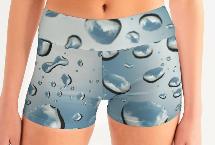 Women's Mid-Rise Yoga Shorts DROPS OF FEELING